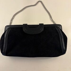 Ann Taylor Loft Suede and Leather Small Handbag/Clutch, New Condition